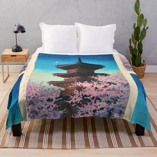 Item preview, Haru no Yu (Spring Evening at Toshogu in Ueno) by Hasui Kawase | Japanese Temple Poster | Japandi Wall Art designed and sold by artofuniverse.