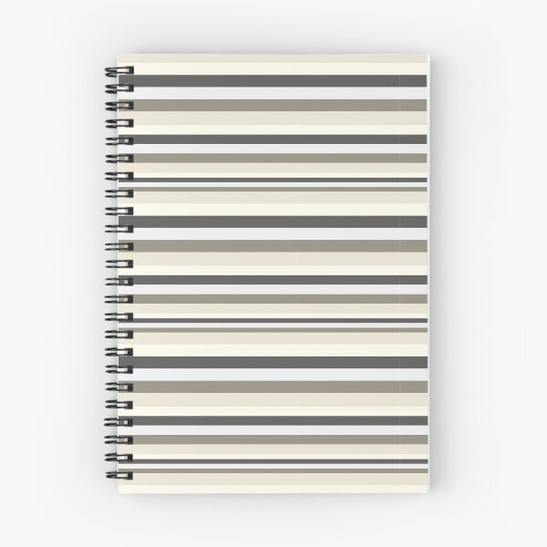 Item preview, Neutral Ticking Stripe Pattern | Charcoal Cream Beige Horizontal Luxury Seamless  designed and sold by Dino-Lune.