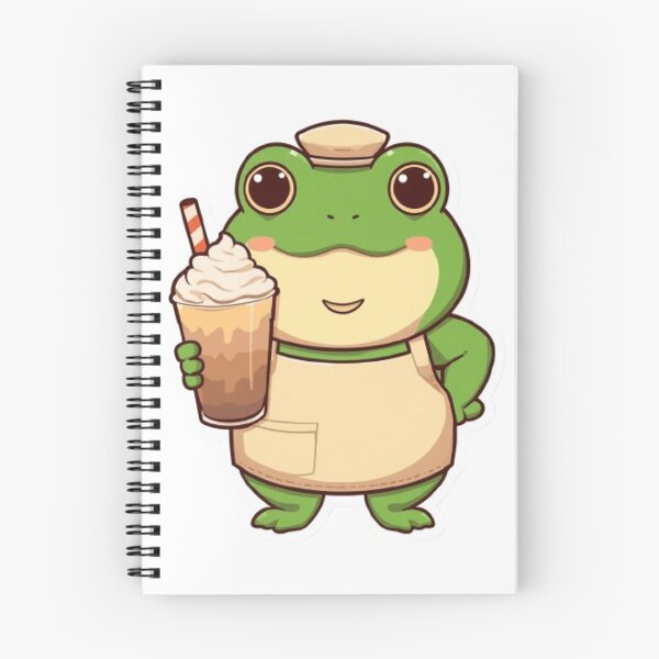 Item preview, Cute Frog Barista Kawaii Sticker | Adorable Coffee Lover Frog designed and sold by Stylestickers55.
