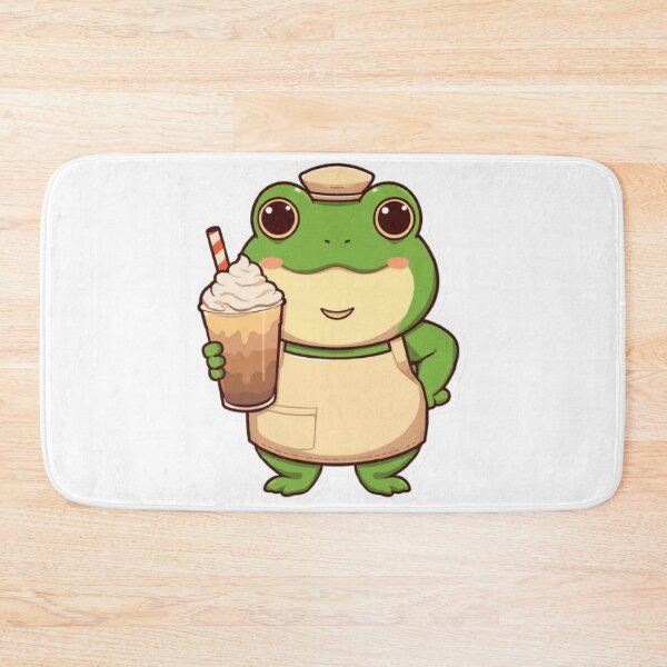 Item preview, Cute Frog Barista Kawaii Sticker | Adorable Coffee Lover Frog designed and sold by Stylestickers55.