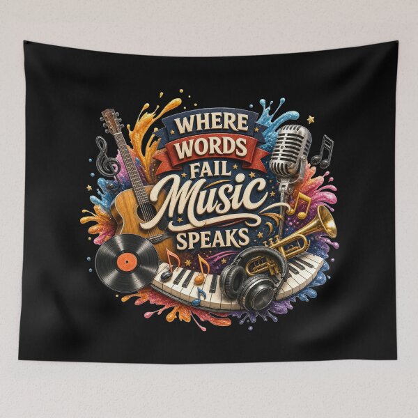 Item preview, Where words fail music speaks designed and sold by Johnny Furlotte.