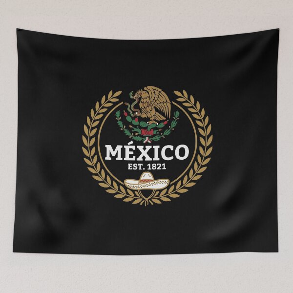 Item preview, Mexico Est 1821 Sombrero Eagle Heritage Crest designed and sold by crouchingpixel.