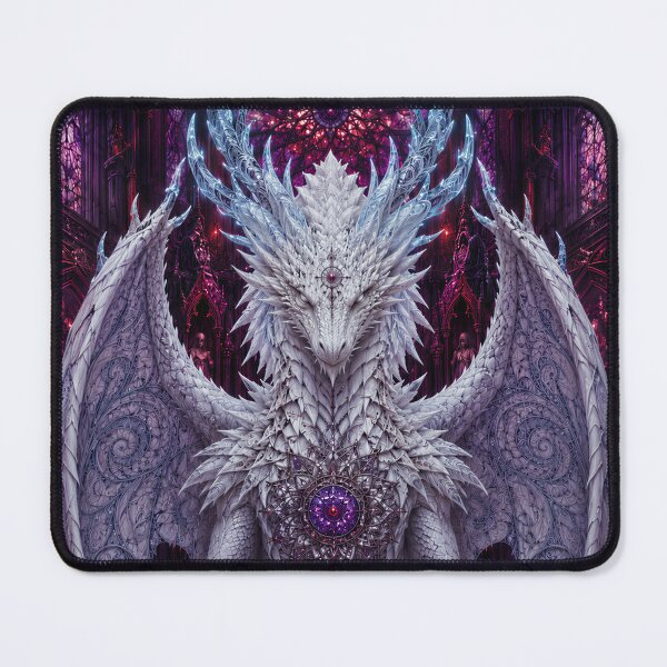 Item preview, White Dragon Meditating In Gothic Cathedral designed and sold by hyperbeast store.