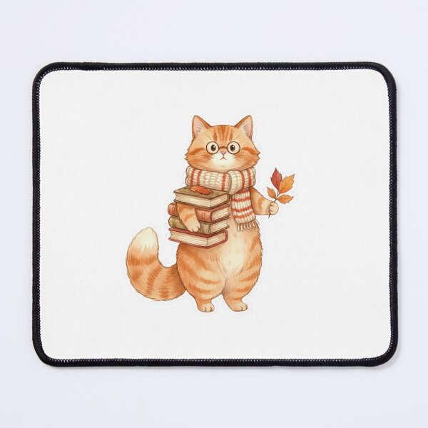 Item preview, Reading Cat Book Lover Cozy Autumn Illustration designed and sold by AillustriaAK.