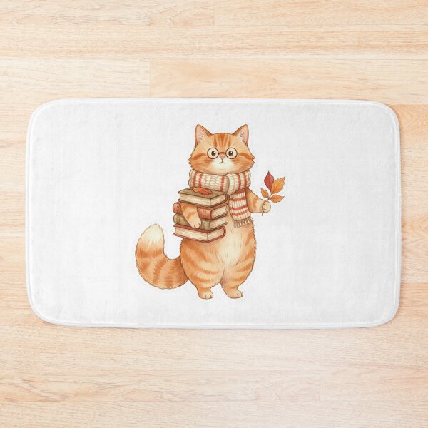 Item preview, Reading Cat Book Lover Cozy Autumn Illustration designed and sold by AillustriaAK.