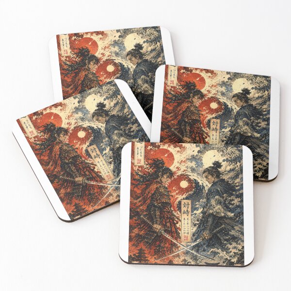 Item preview, Eternal Duel – Japanese Ukiyo-e Warrior Aesthetic Decoration designed and sold by Substance_life.