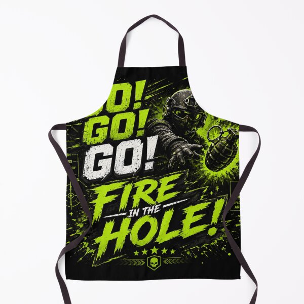 Item preview, GO! GO! GO! — FIRE IN THE HOLE! | Neon Tactical Gaming Design designed and sold by StickyDelights.