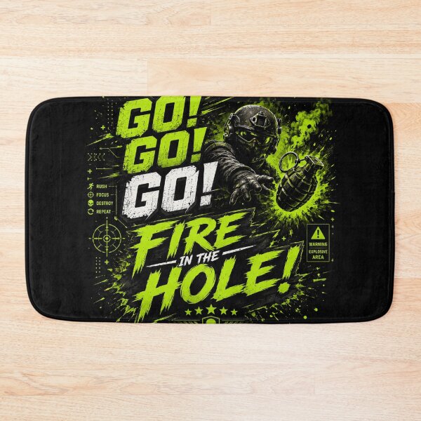 Item preview, GO! GO! GO! — FIRE IN THE HOLE! | Neon Tactical Gaming Design designed and sold by Nusha Creations.