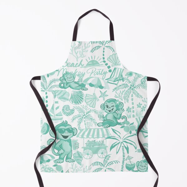 Item preview, Chilling Monkey - Monochrome  Aquamarine Green designed and sold by Fabricatemyart.