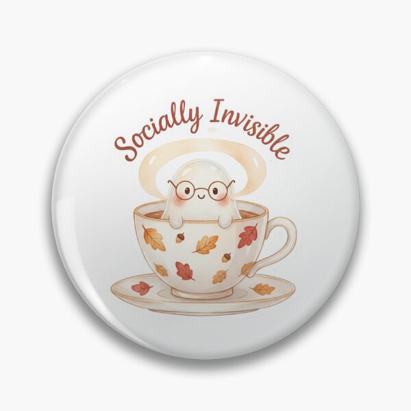 Item preview, Socially Invisible Funny Introvert Coffee Quote designed and sold by AillustriaAK.