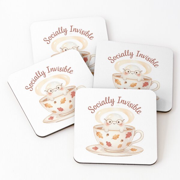 Item preview, Socially Invisible Funny Introvert Coffee Quote designed and sold by AillustriaAK.