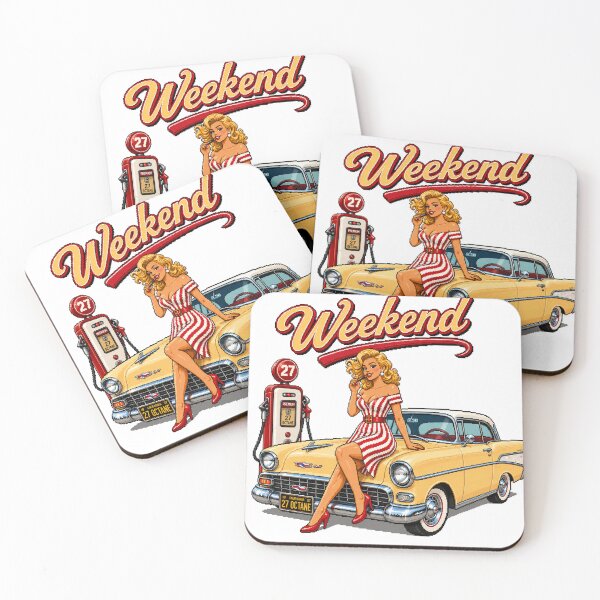 Item preview, 8 Bit Pixel Pin Up Classic Car Retro Arcade Vintage Art designed and sold by Ivory Code.