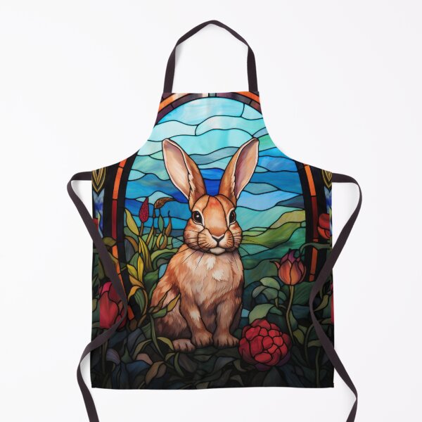 Item preview, Rabbit Stained Glass Window Woodland Garden Art designed and sold by pinkal.