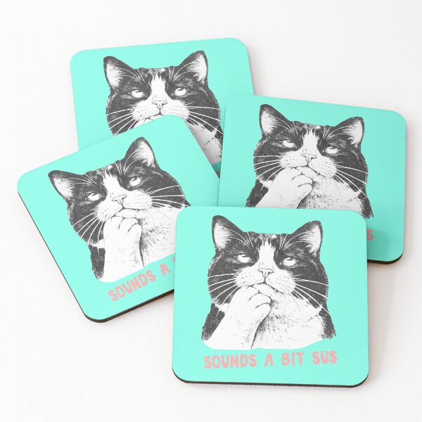 Item preview, Suspicious Cat Distressed Vintage Graphic For Meme Lovers designed and sold by roarsomethings.