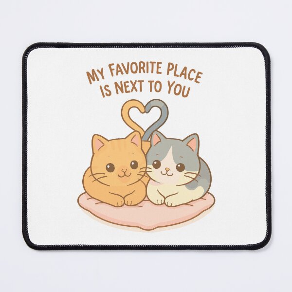 Item preview, Cat couple heart: My Favorite Place designed and sold by Pineapple-Tree.