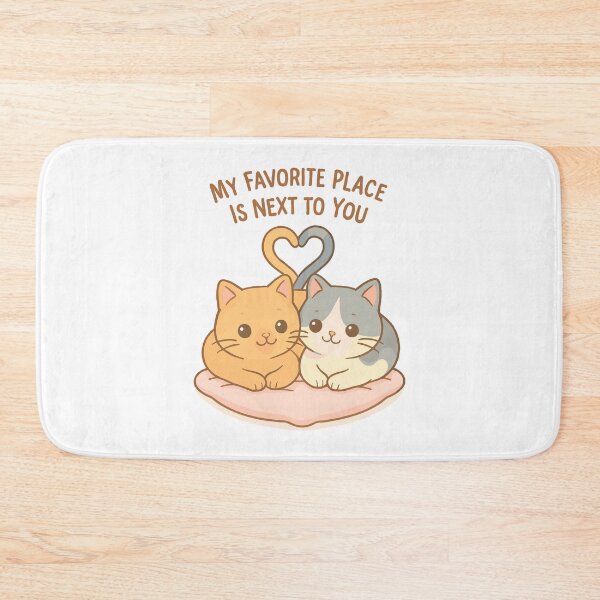 Item preview, Cat couple heart: My Favorite Place designed and sold by Pineapple-Tree.