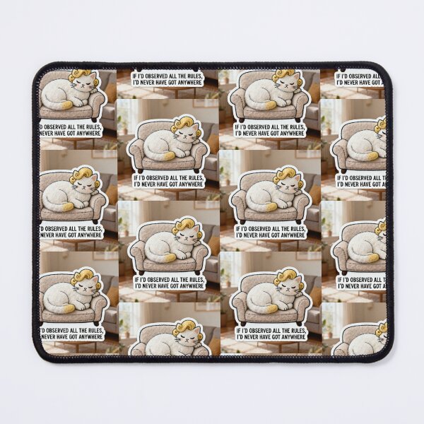 Item preview, Marilyn Monroe Inspired Wool Design - Marilyn "White Cat" Monroe - "IF I’D OBSERVED ALL THE RULES, I’D NEVER HAVE GOT ANYWHERE" Quote designed and sold by Donsean22.