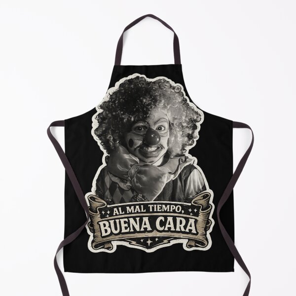 Item preview, Al Mal Tiempo Buena Cara Vintage Clown Sticker | Spanish Funny Quote designed and sold by piketo.
