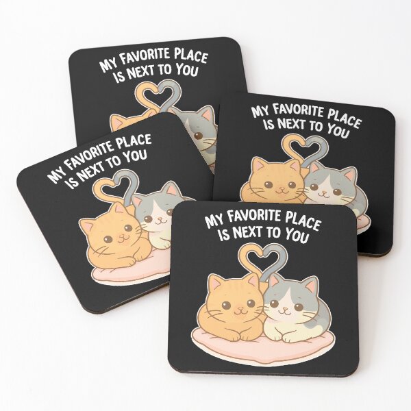 Item preview, Cat couple heart: My Favorite Place designed and sold by Pineapple-Tree.