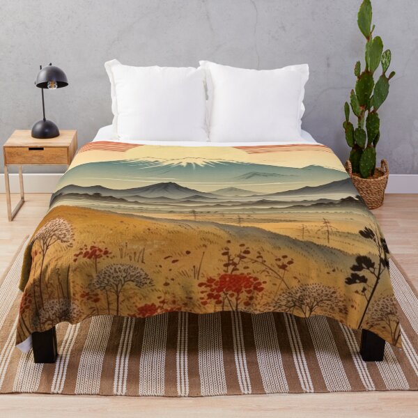 Item preview, Traditional Japanese Illustration - Sunrise in the Field designed and sold by DaisukiTokyo.