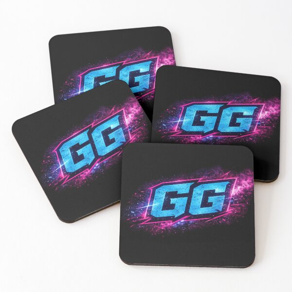 Item preview, GG Neon Blue & Pink Gaming Logo | Retro Esports Design designed and sold by StickyDelights.