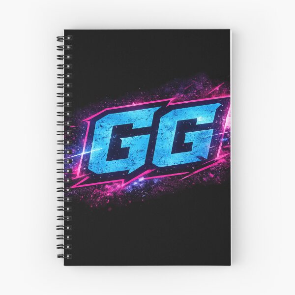 Item preview, GG Neon Blue & Pink Gaming Logo | Retro Esports Design designed and sold by Nusha Creations.