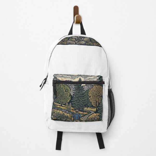 Item preview, Tatras Mountains Hiking Art Koscieliska Valley Linocut Landscape designed and sold by GabeMountainArt.