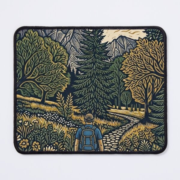 Item preview, Tatras Mountains Hiking Art Koscieliska Valley Linocut Landscape designed and sold by Gabe1983.