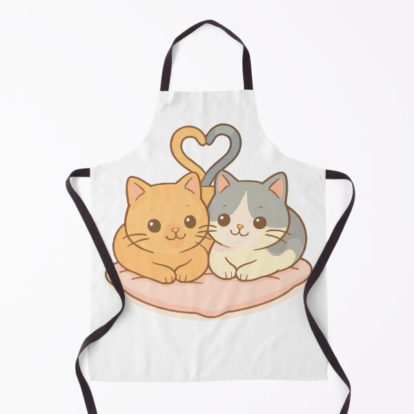 Item preview, Sweet cats in the heart: Pastel couple designed and sold by Pineapple-Tree.