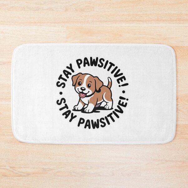 Item preview, Stay Pawsitive Playful Puppy Quote designed and sold by NiftyWrx.