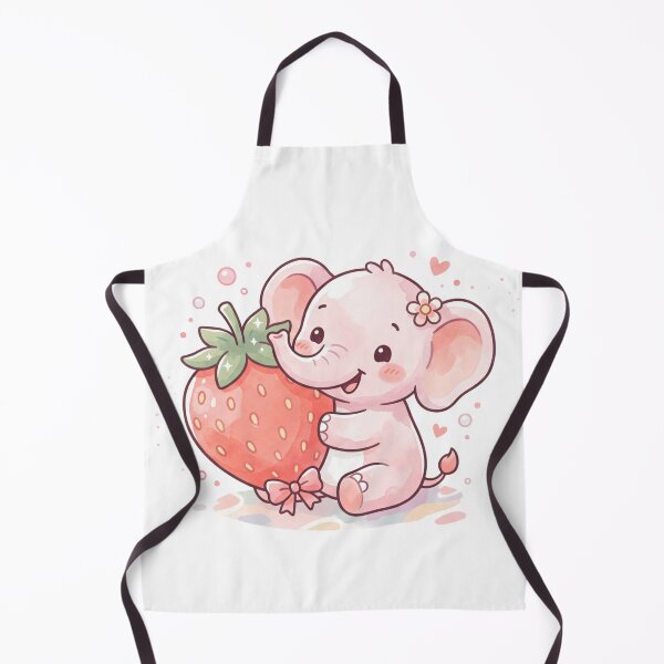 Item preview, A Sweet Baby Elephant - Pastel Pink, Kawaii Illustration designed and sold by DigitfanStudio.