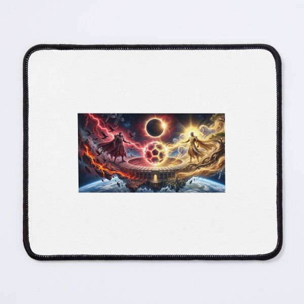Item preview, Red Devil vs Golden Lion God — Belgium Senegal Fantasy Football 2026 Cosmic Sticker designed and sold by VikrantCreative.