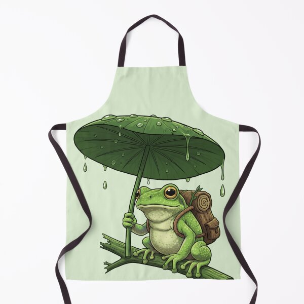 Item preview, Adventure Frog with Leaf Umbrella & Backpack designed and sold by carthagia.