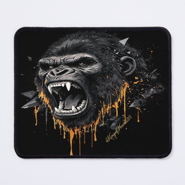 Item preview, Angry Gorilla Roar Ink Splatter Art designed and sold by KingofHearts25.