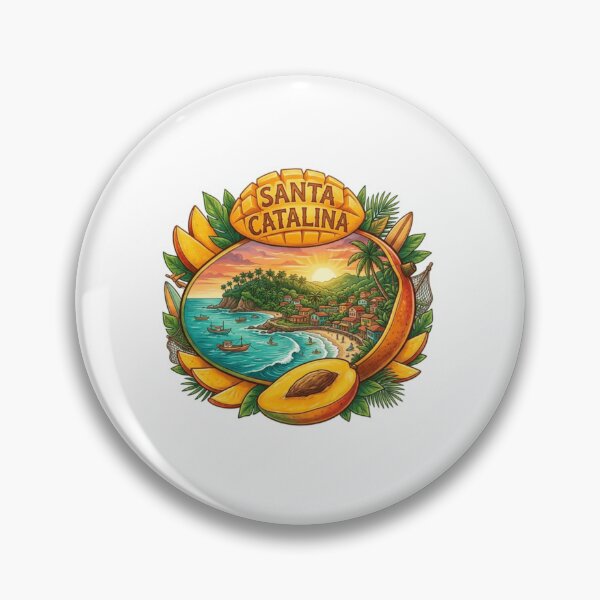 Item preview, Santa Catalina Pacific Travel Sticker designed and sold by Imaginarium of Chaos falcon88 .
