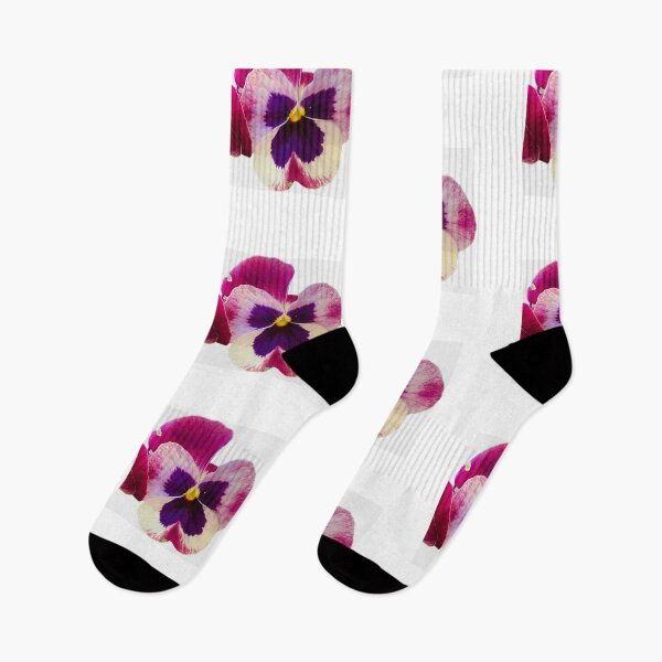 Item preview, Tricolor Purple and Cream Pansy Bloom Isolated on White designed and sold by BalkanBloom.