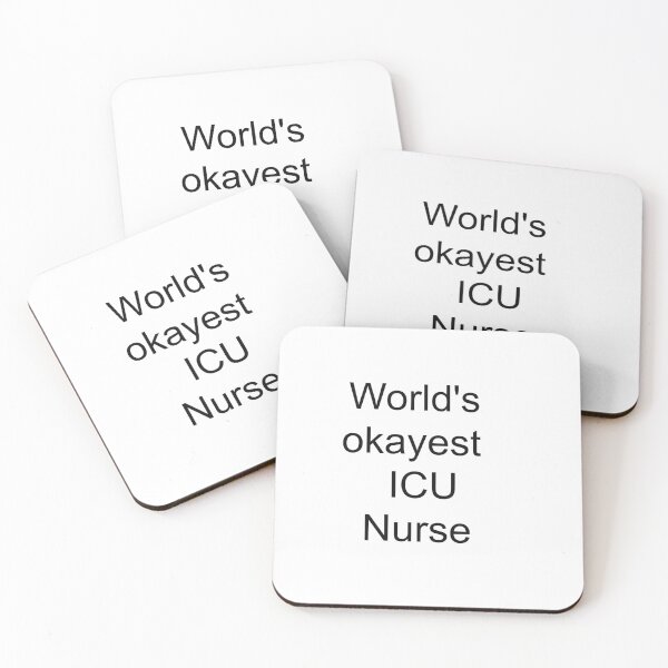 Item preview, World's Okayest ICU Nurse Shirt Funny Intensive Care Nurse Gift Graphic Tee designed and sold by Hustle print studio.