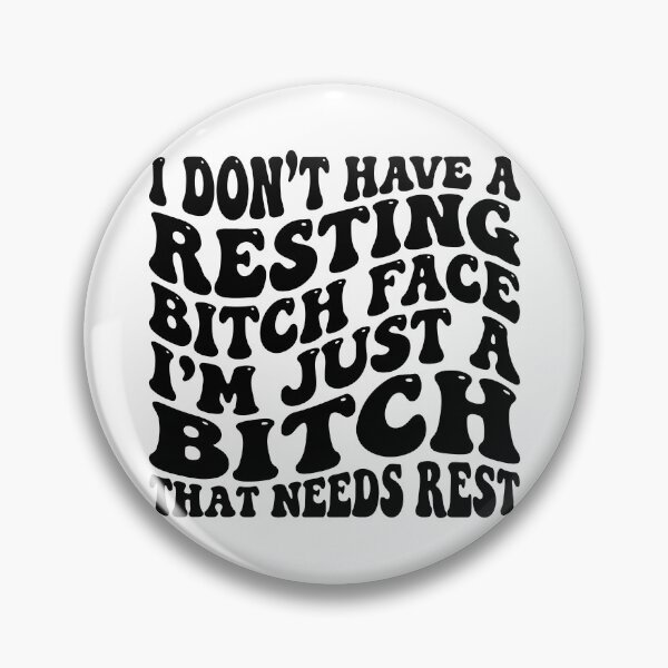 Item preview, I Don't Have A Resting Bitch Face Retro Groovy Wavy Quote designed and sold by raedattia.