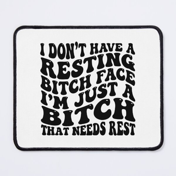 Item preview, I Don't Have A Resting Bitch Face Retro Groovy Wavy Quote designed and sold by raedattia.