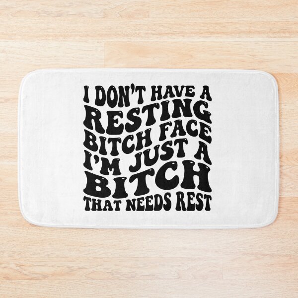 Item preview, I Don't Have A Resting Bitch Face Retro Groovy Wavy Quote designed and sold by raedattia.