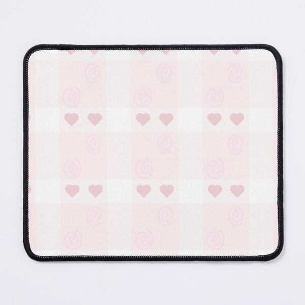Item preview, Pink checkered pattern with hearts and swirls designed and sold by Gfduhgvkjhb.
