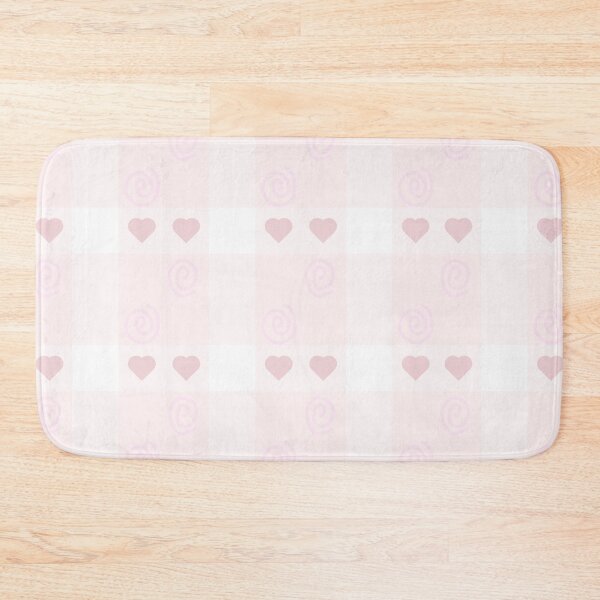 Item preview, Pink checkered pattern with hearts and swirls  designed and sold by Gfduhgvkjhb.
