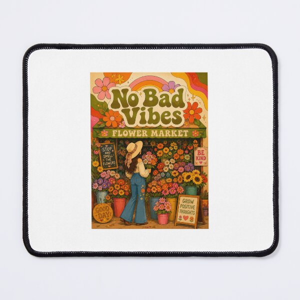 Item preview, Flower market in no bad vibes designed and sold by stickyhubprinting.