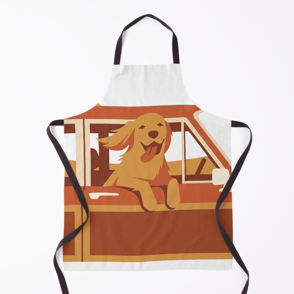 Item preview, Golden Retriever 70s Station Wagon Retro Travel designed and sold by NovaShiftDesign.