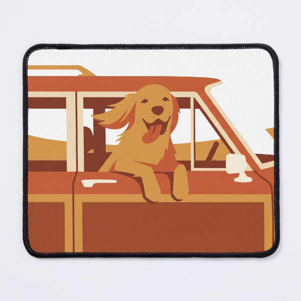 Item preview, Golden Retriever 70s Station Wagon Retro Travel designed and sold by NovaShiftDesign.