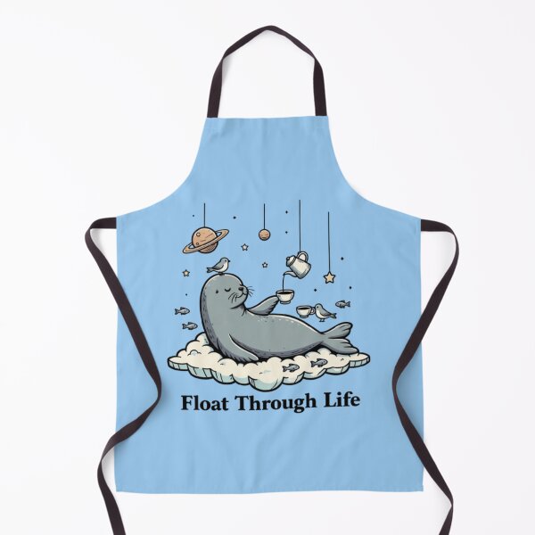 Item preview, Float Through Life – Whimsical Seal on Cloud designed and sold by Dogandesighn.