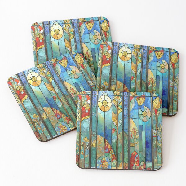 Item preview, Stained Glass Sunlight in the Orchard designed and sold by Lee Hiller Designs.