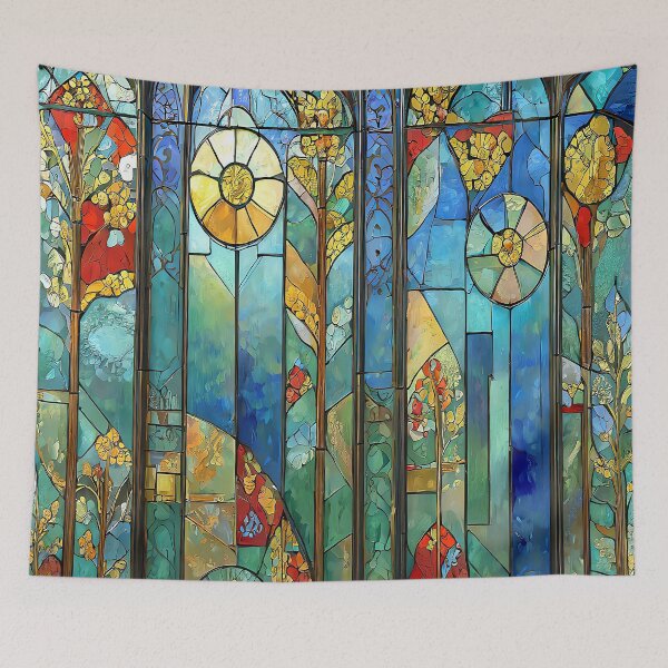 Item preview, Stained Glass Sunlight in the Orchard designed and sold by Lee Hiller Designs.