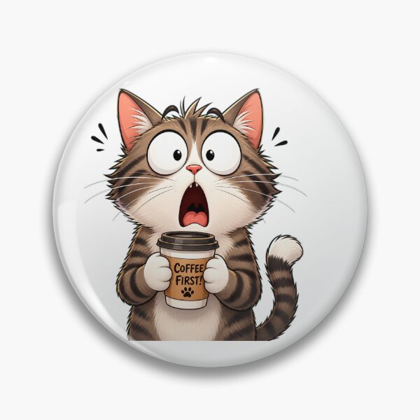 Item preview, Coffee First! Funny Cute Cat Holding Coffee Cup | Cozy Cat Lover Design designed and sold by MedRoh.