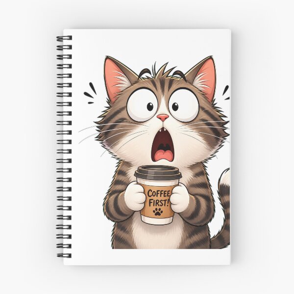 Item preview, Coffee First! Funny Cute Cat Holding Coffee Cup | Cozy Cat Lover Design designed and sold by MedRoh.